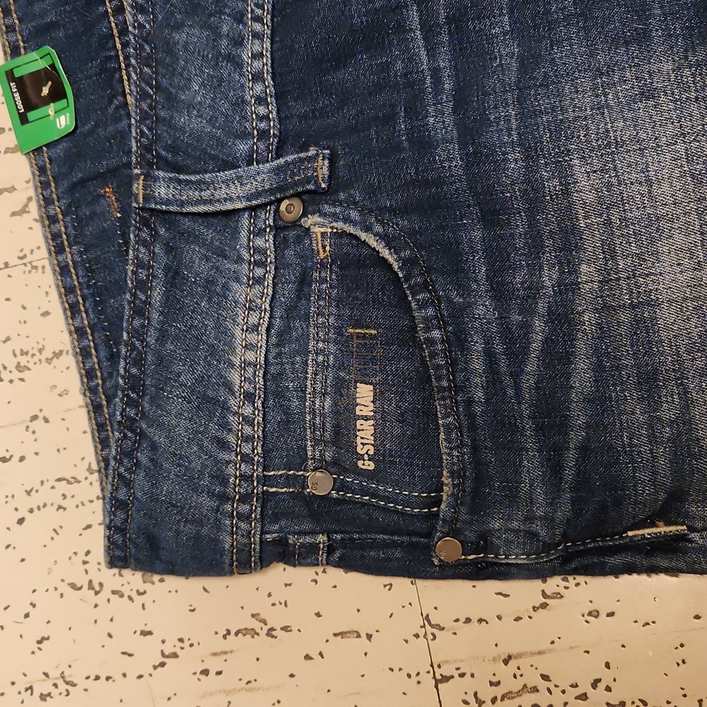 G-Star Raw Dark Blue Wash Ford Loose Fo Womens Straight Leg Baggy Jeans NWT - Picture 5 of 15